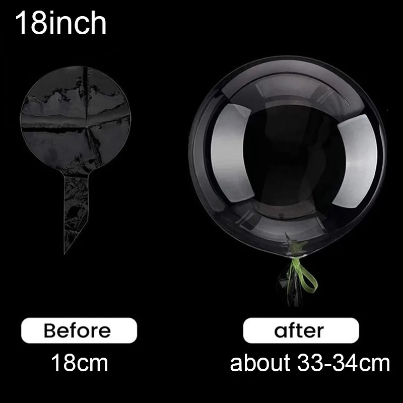 10pcs 8/10/12/16/18/20/24/inch Transparent Bobo Balloon Clear Bubble Balloon For - Picture 10 of 11