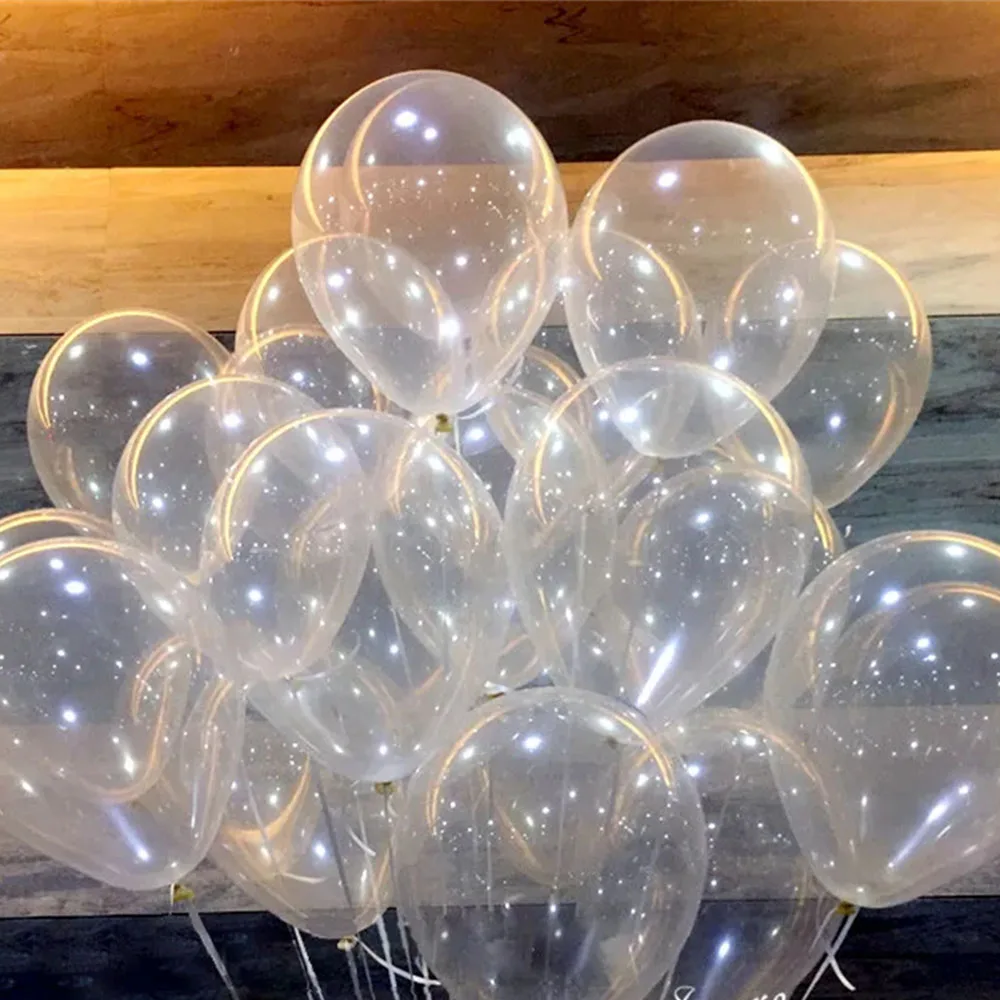 All size Clear Balloons Transparent Latex Balloons Helium Globals Wedding Party - Picture 7 of 10