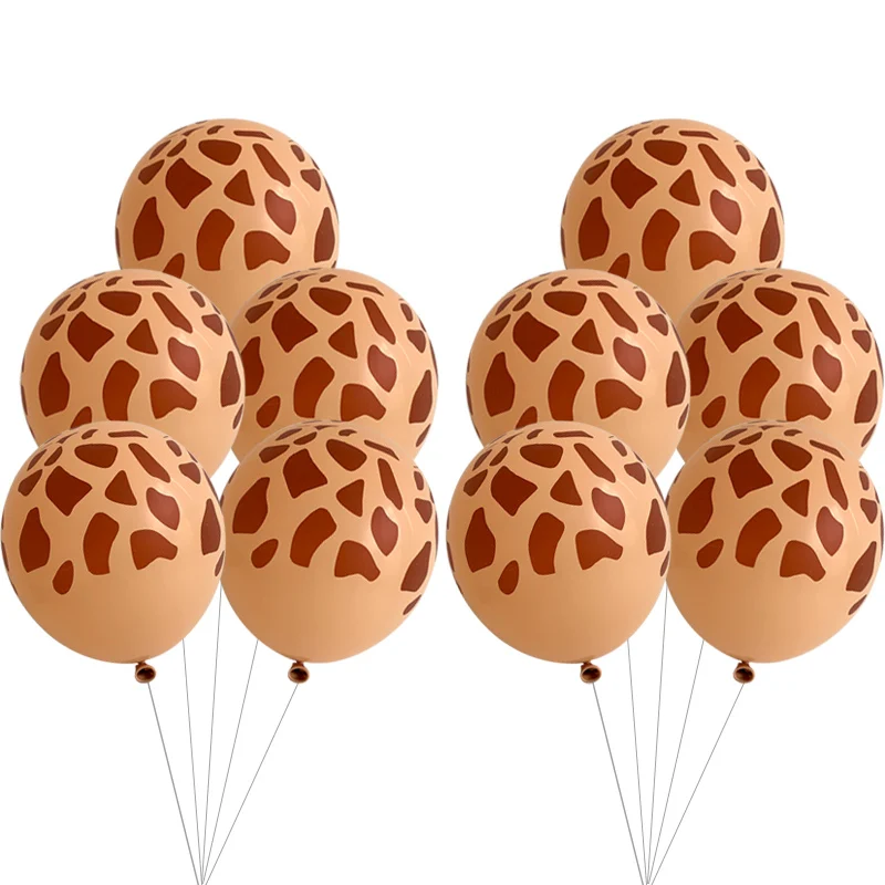 10/20pcs Leopard Texture Latex Balloons Jungle Wild Animal Helium Balloon Weddin - Picture 8 of 13